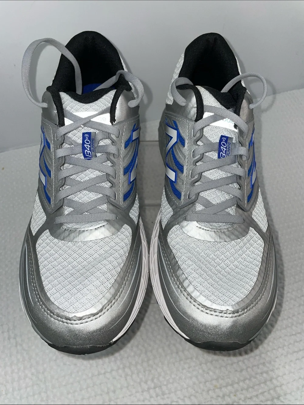 New Balance Men's Gray and Blue Athletic Running Shoes